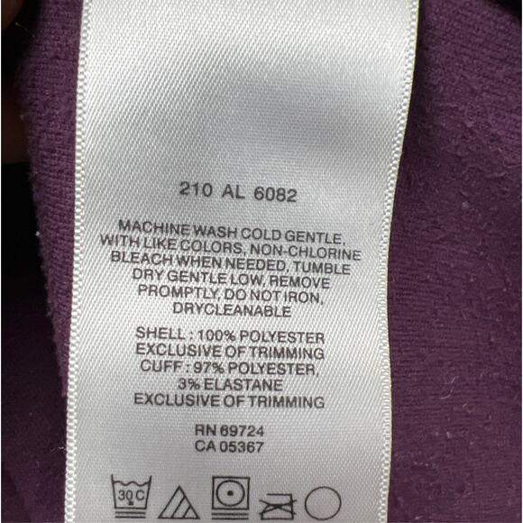 Columbia Womens Sportswear Fleece Sweatshirt Purple 1/4 Zip Pullover Size M - Picture 9 of 9